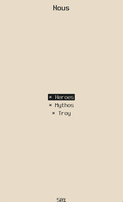 Main menu portrait