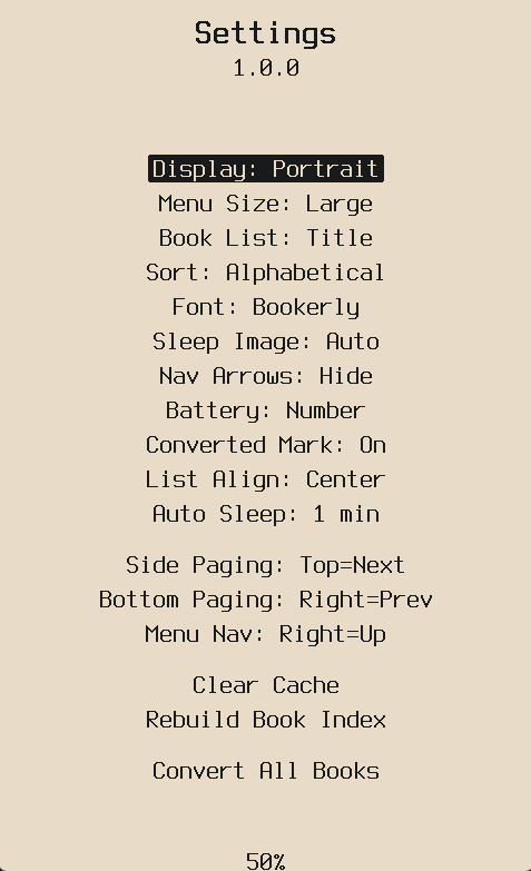 Settings portrait