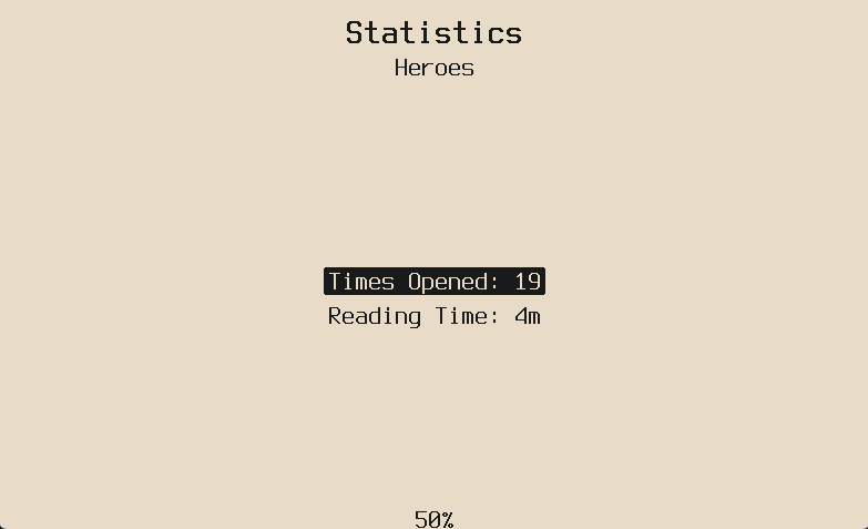 Reading stats